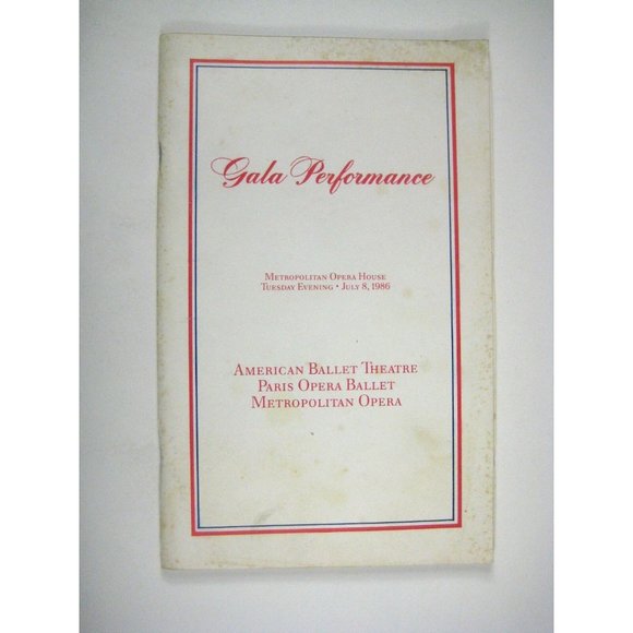 American Ballet Theatre Stagebill 1986 Gala Performance Metropolitan Opera House - Picture 2 of 11